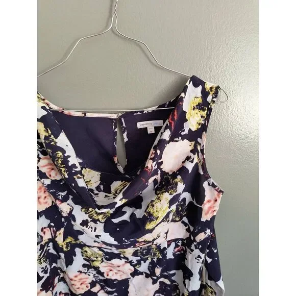Gap Maternity Women's Size XS Black Floral Sleeveless Mini Dress - Picture 2 of 6